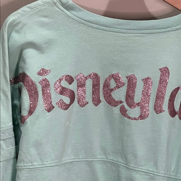 Disneyland Spirit Jersey Light Green Mint Parks Disney Shirt Long Sleeve Top - Picture 5 of 10